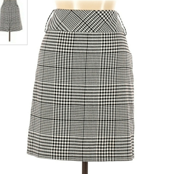 🎀 Maurices Houndstooth Skirt Black White 11/12 - Picture 1 of 4